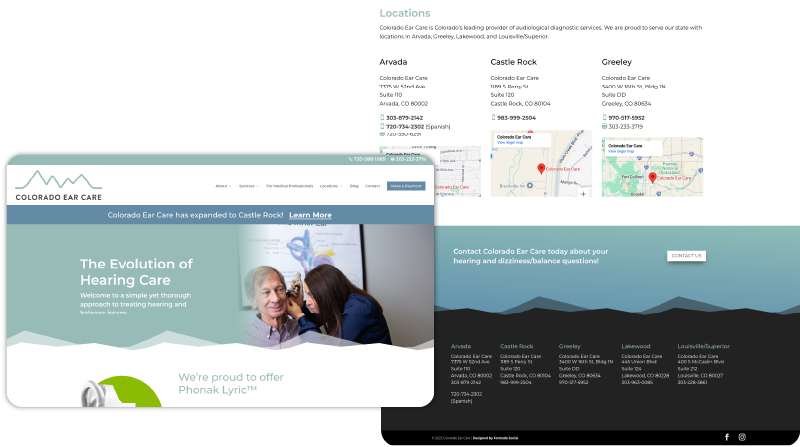 Colorado Ear Care Website Screenshots Colorado Ear Care Website Screenshots