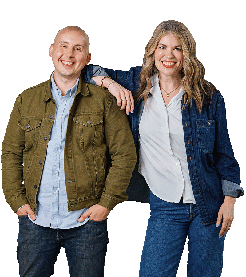 Formada's co-founders, Meghan Kelly and Garrett Jackson, smiling warmly