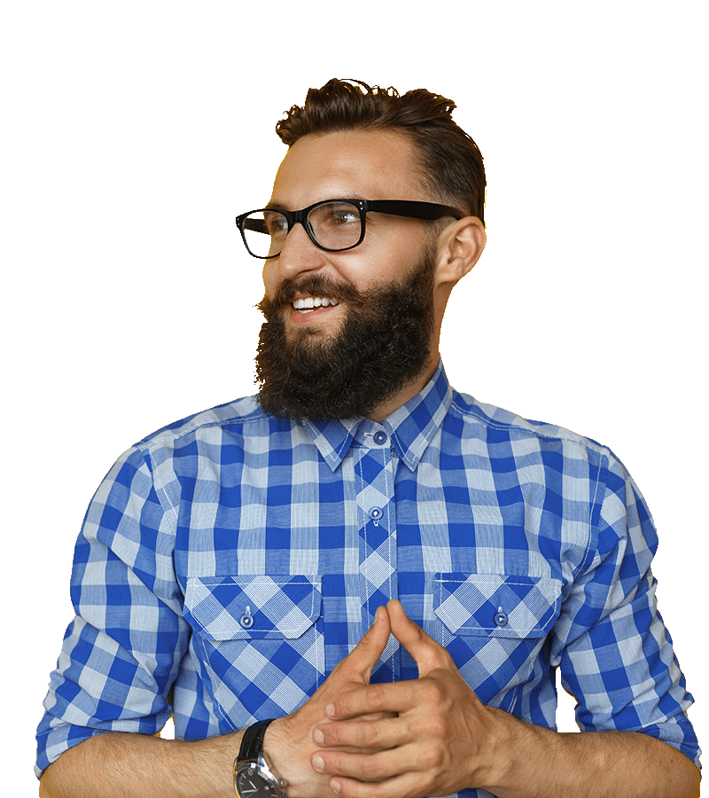 walter A man with glasses and beard smiling warmly